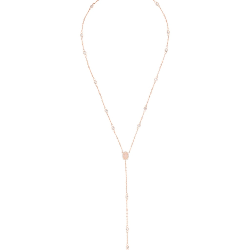 KENDRA SCOTT Claudia Rose Gold Lariat Necklace
